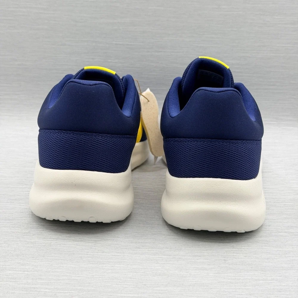 Adidas Men's 12 Sneakers Blue Yellow Retro Comfort Lite Racer 4 Cloudfoam JR8544